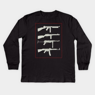 WW2 Iconic Weapons Kids Long Sleeve T-Shirt